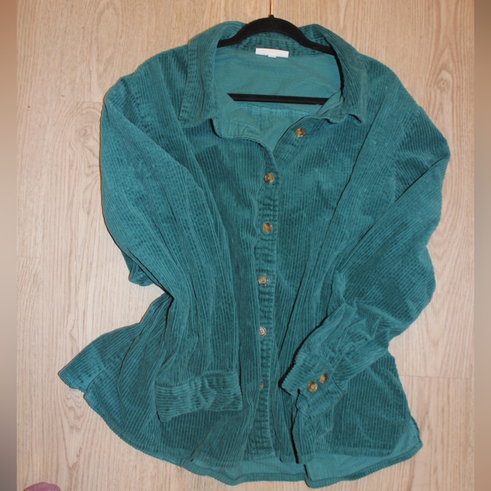 NorthStyle Teal Corduroy Button-Down Shirt